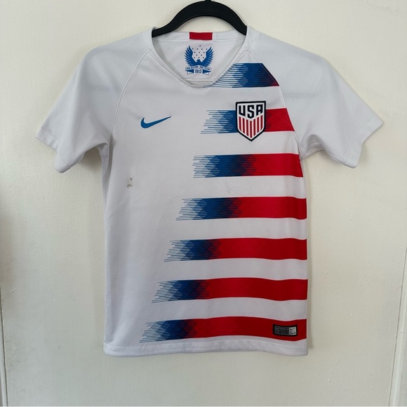 Nike Team USA Home Soccer Jersey 2018-2019 Size Youth Medium - Picture 1 of 9